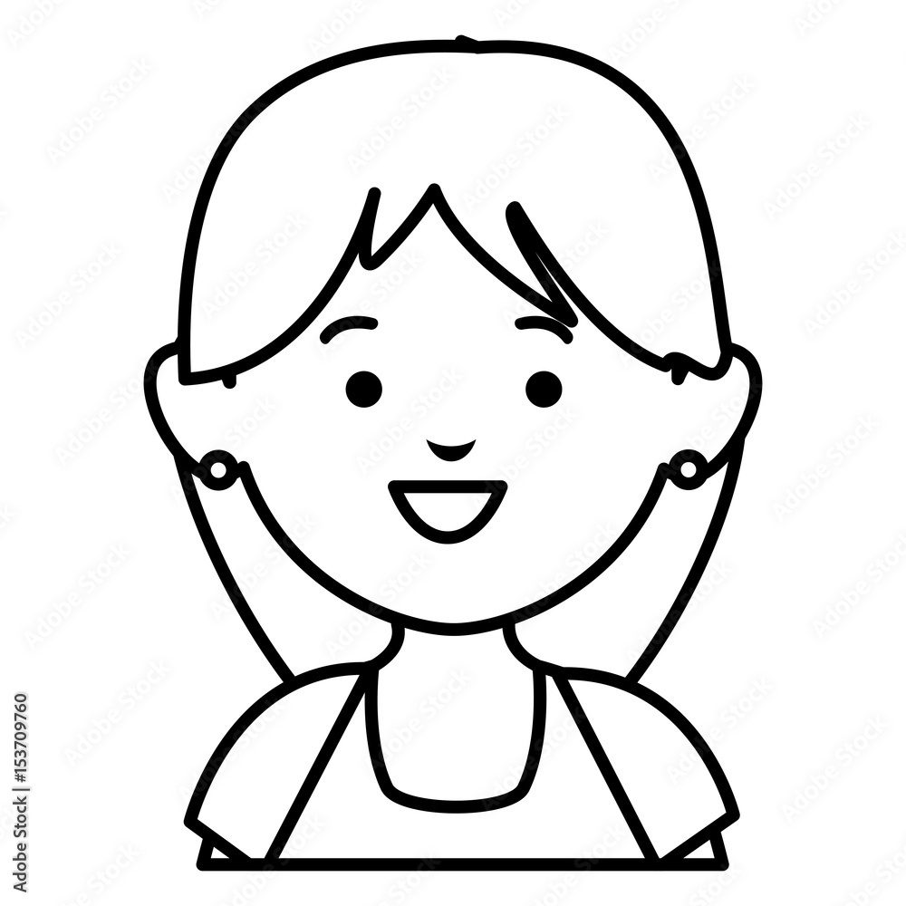 beautiful and young woman character vector illustration design