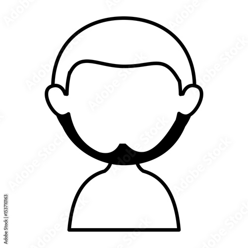young man shirtless avatar character vector illustration design