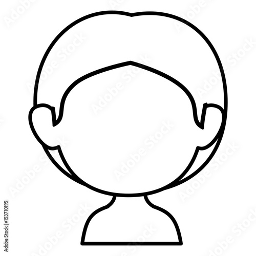little boy shirtless avatar character vector illustration design