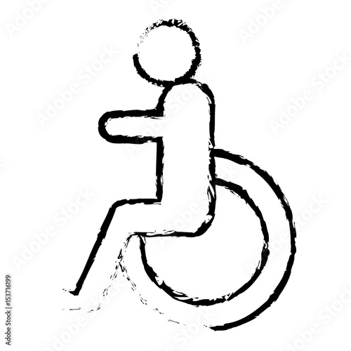 disable person sign icon vector illustration design