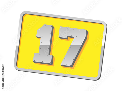 17th celebration event number for poster or invitation