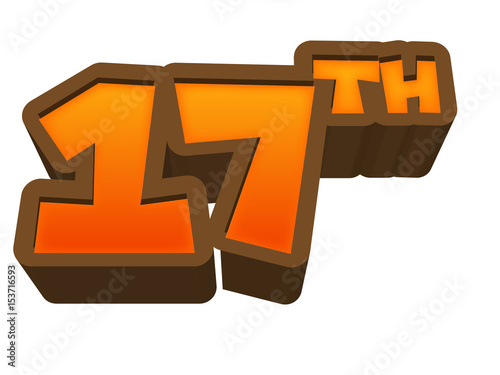 17th celebration event number for poster or invitation