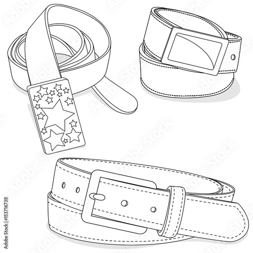 Belt illustration on white