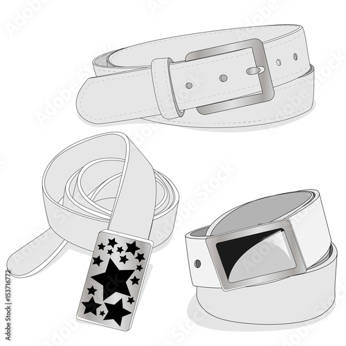 Belt illustration on white