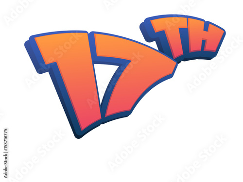 17th celebration event number for poster or invitation