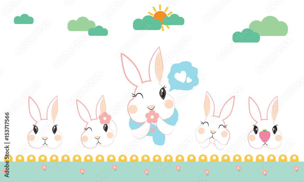 cute rabbit vector cute rabbit vector