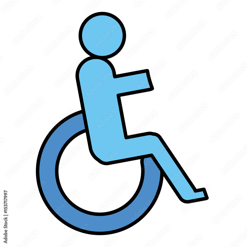 disable person sign icon vector illustration design disable person sign icon vector illustration design