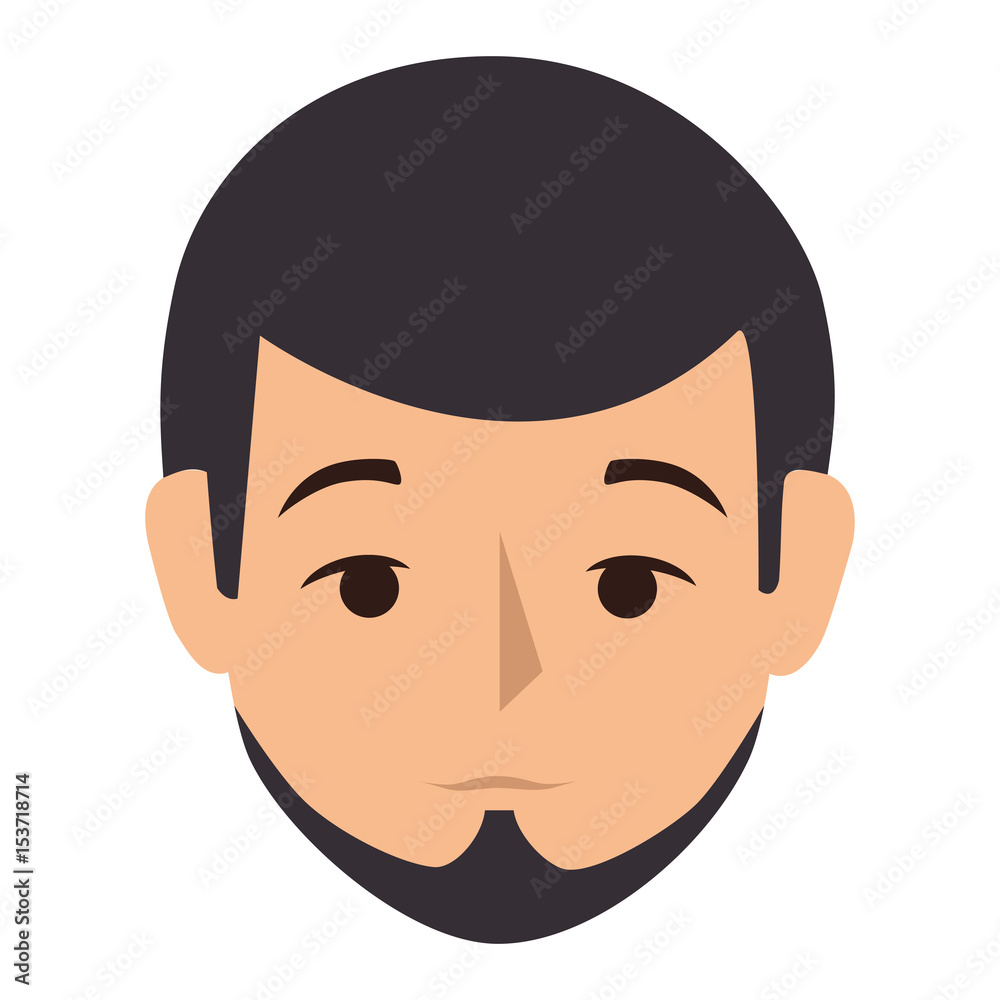 young man avatar character vector illustration design