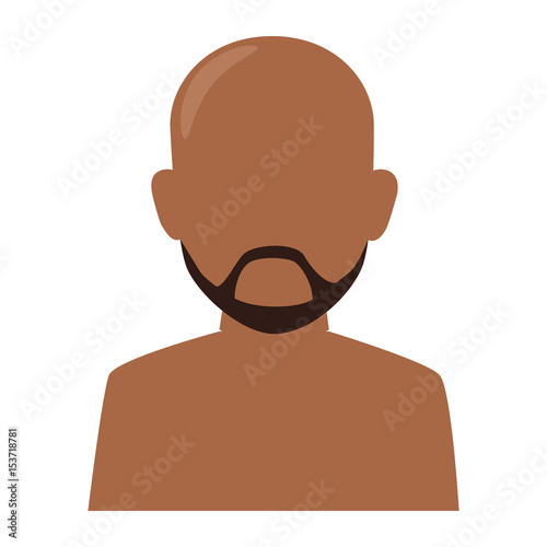 young man shirtless avatar character vector illustration design