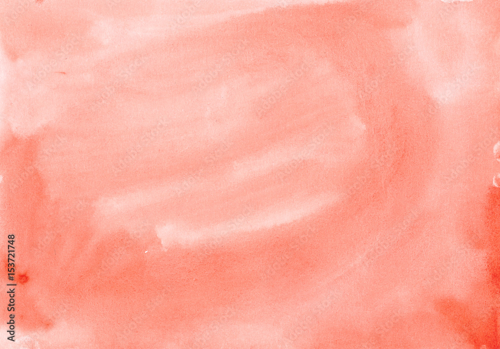 Coral watercolor paper texture background