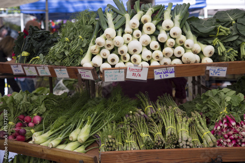 Εκτύπωση καμβά Local Farmers Market Stand,Isolated View Assortment  of Fresh Organic Vegetables