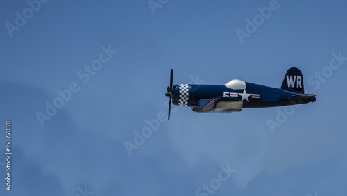 Toy Corsair Military Plane Flying High