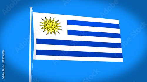 the national flag of Uruguay