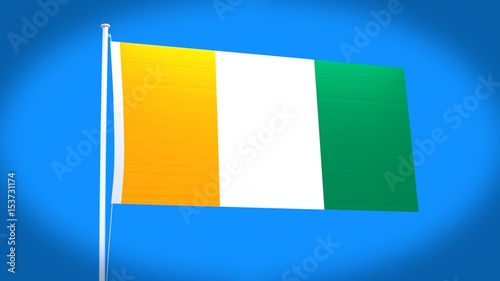 the national flag of Cote d'lvoire
