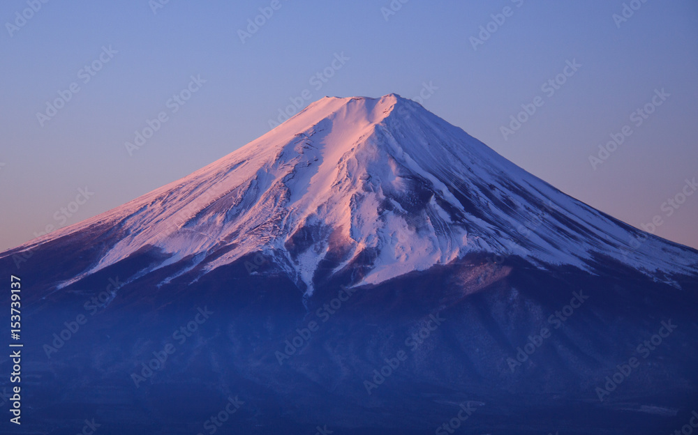 三つ峠から夜明けの富士山