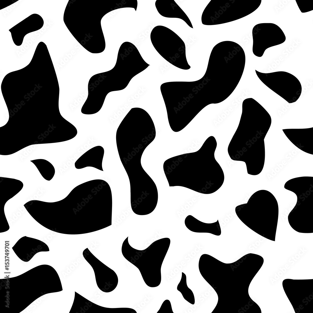 Cow Seamless vector background. Cow print.Cow and Dalmatian dog seamless pattern, spot background, vector illustration Cow Seamless vector background. Cow print.Cow and Dalmatian dog seamless pattern, spot background, vector illustration