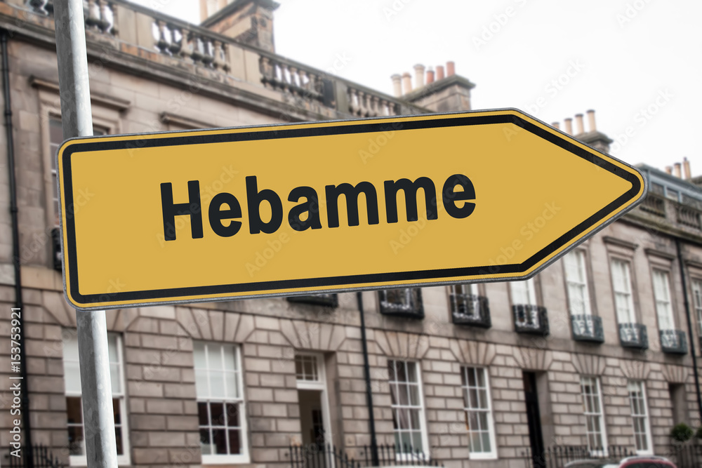 Obraz premium Schild 238 - Hebamme