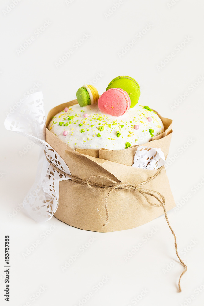 Easter cake on white Easter cake on white