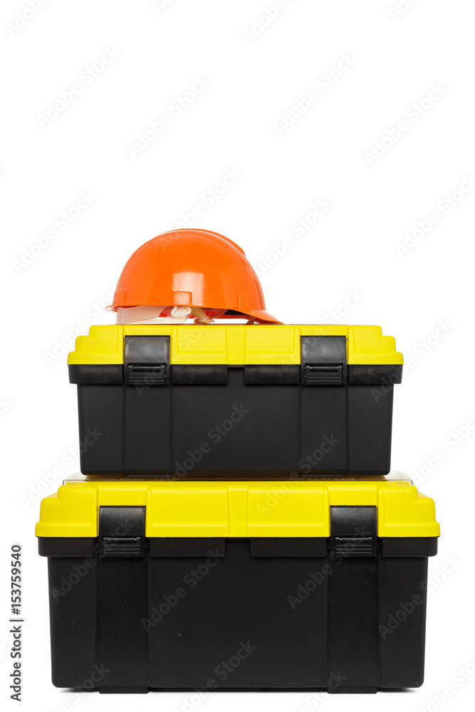 Toolkit box isolated on the white background Toolkit box isolated on the white background
