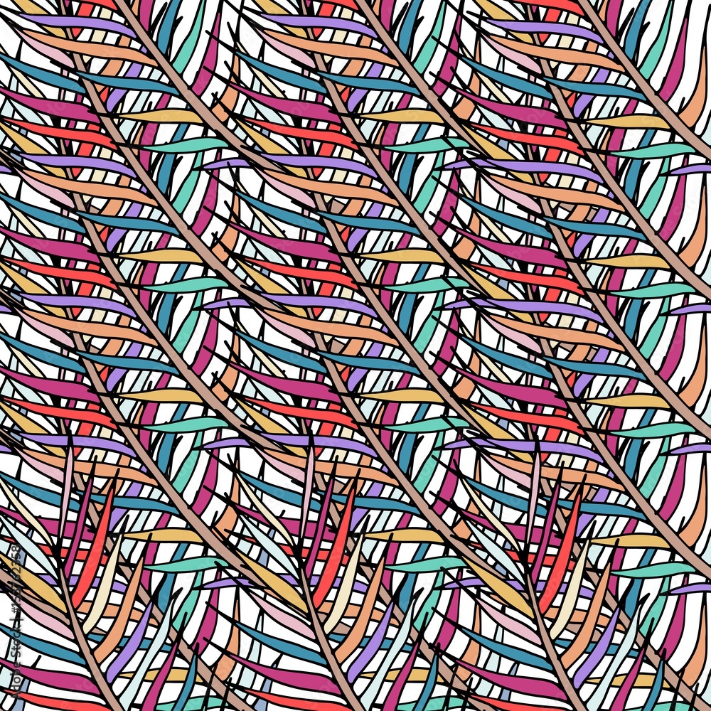 Hand drawn floral pattern. Doodle vector print. Hand drawn floral pattern. Doodle vector print.