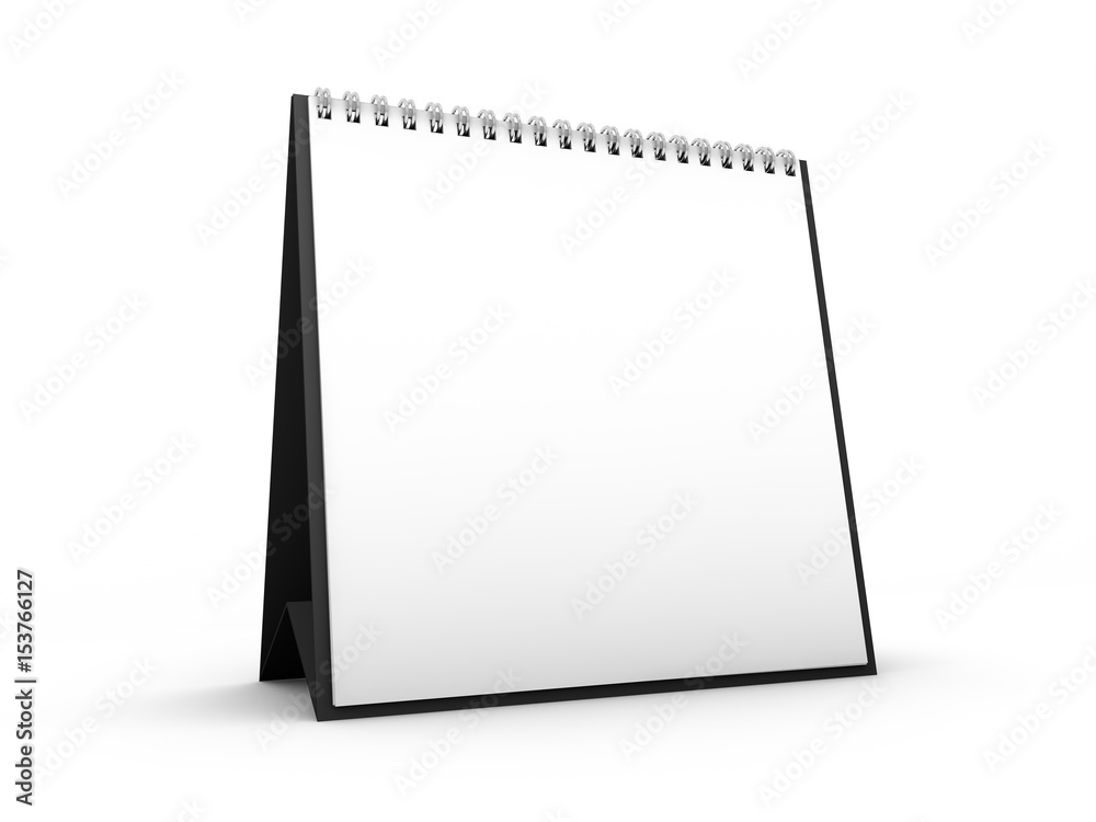 Image desk calendar isolated mockup. 3D rendering