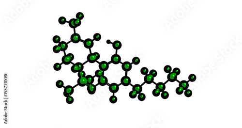 Molecular structure of Tetrahydrocannabinol