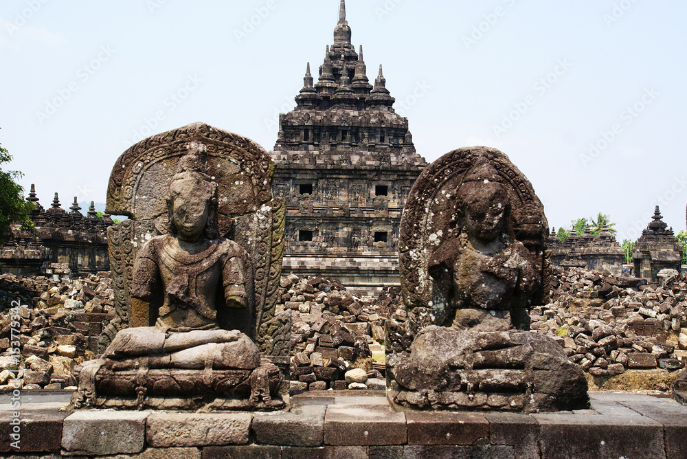 Plaosan Temple located in Central Java, Indonesia