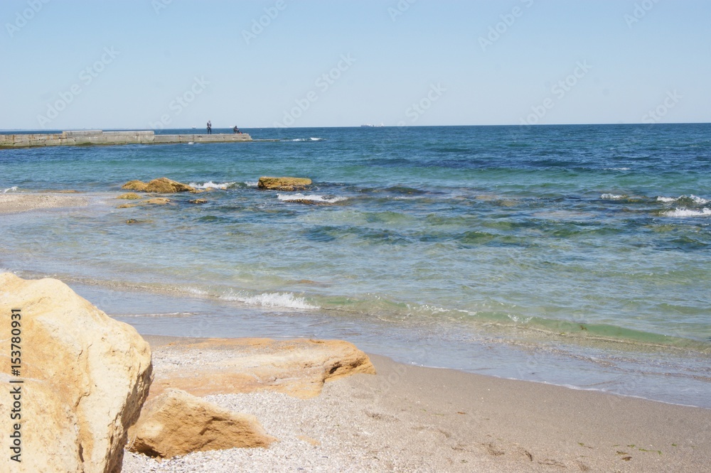 Stones on the beach, rocks, summer