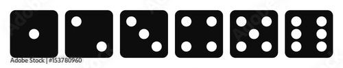 Black dice - stock vector