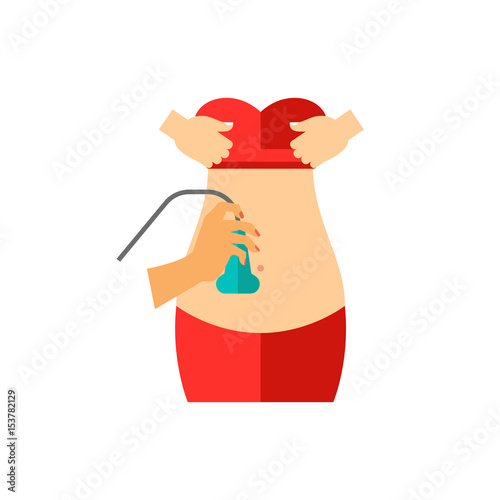 Ultrasound diagnosis of pregnant woman icon
