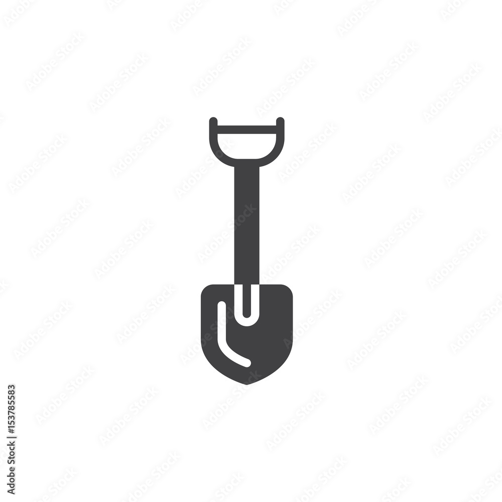 Shovel icon vector, filled flat sign, solid pictogram isolated on white. Symbol, logo illustration. Pixel perfect Shovel icon vector, filled flat sign, solid pictogram isolated on white. Symbol, logo illustration. Pixel perfect