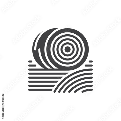Bales of hay icon vector, filled flat sign, solid pictogram isolated on white. Symbol, logo illustration. Pixel perfect