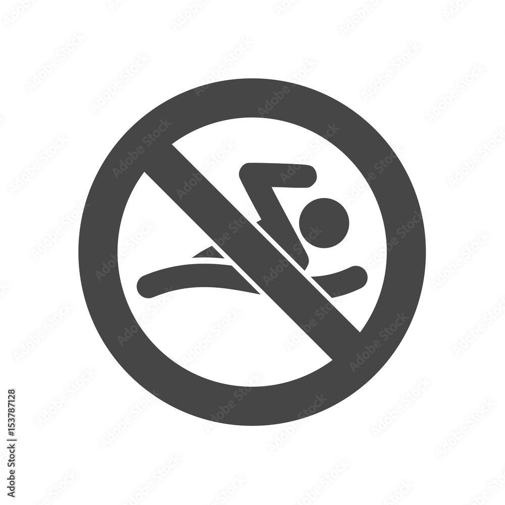 Vector no swimming sign - Illustration