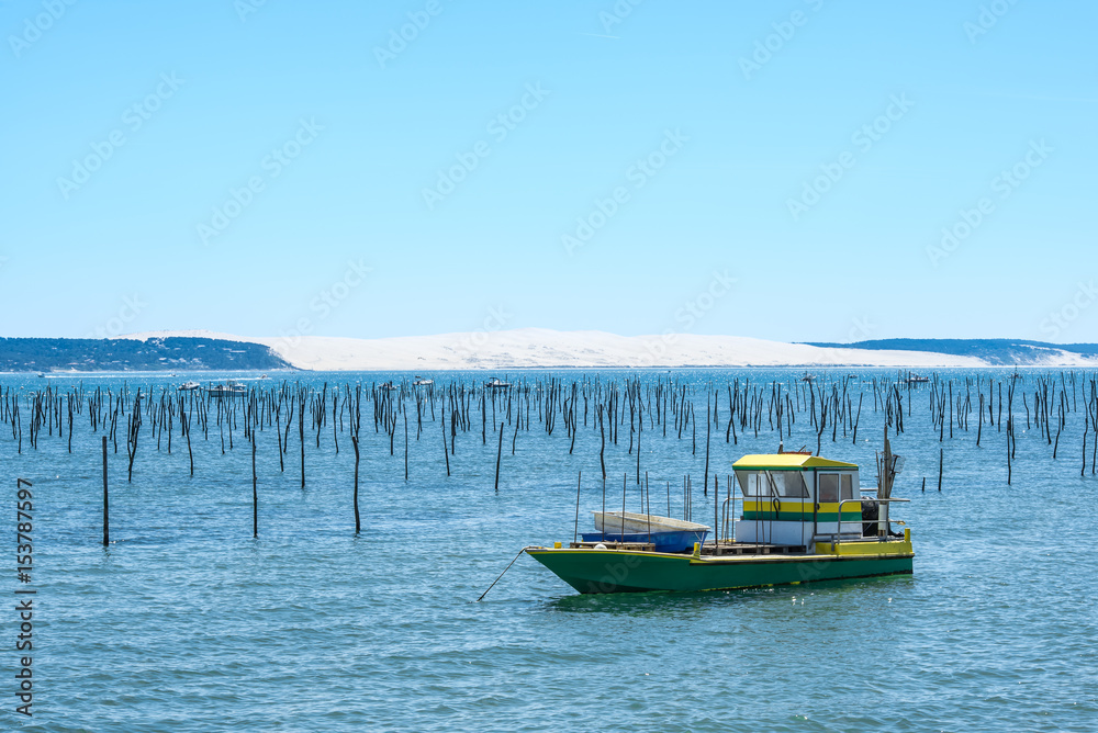 Fototapeta premium BASSIN D'ARCACHON, vue sur la dune du Pyla