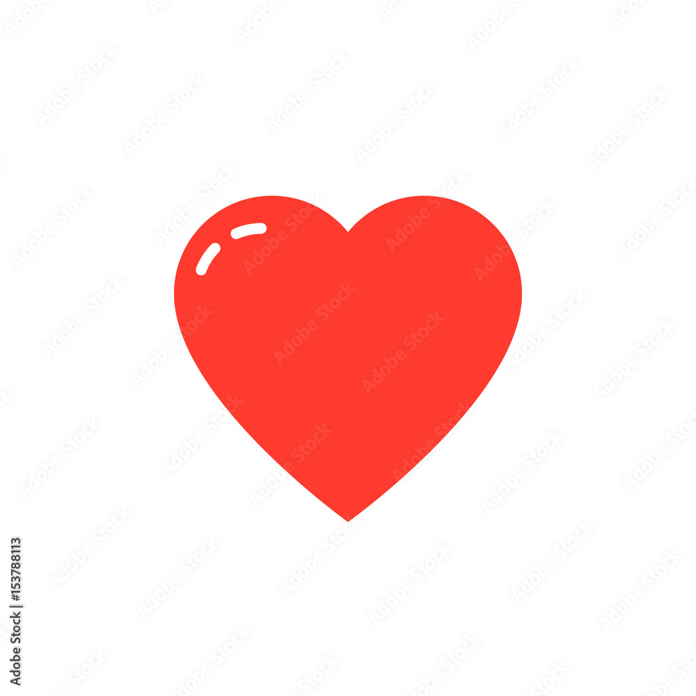 heart icon vector, love solid logo illustration, colorful pictogram isolated on white