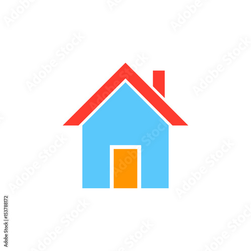 home icon vector, house solid logo illustration, colorful pictogram isolated on white