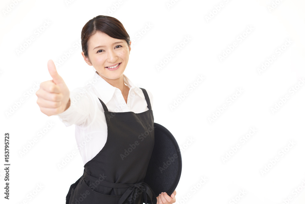 笑顔のウェイトレス 笑顔のウェイトレス