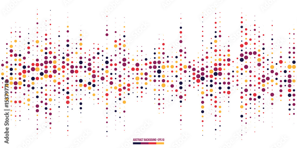 Background with the colored circles in a vector.Circle Abstract Pattern.dotted Seamless texture.