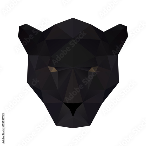 Low poly illustration. Panther