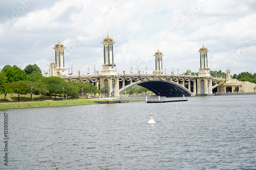 Seri Gemilang Bridge is a ceremonial bridge in Putrajaya, Malaysia. It connects Heritage Square with Putrajaya Convention Centre. photo