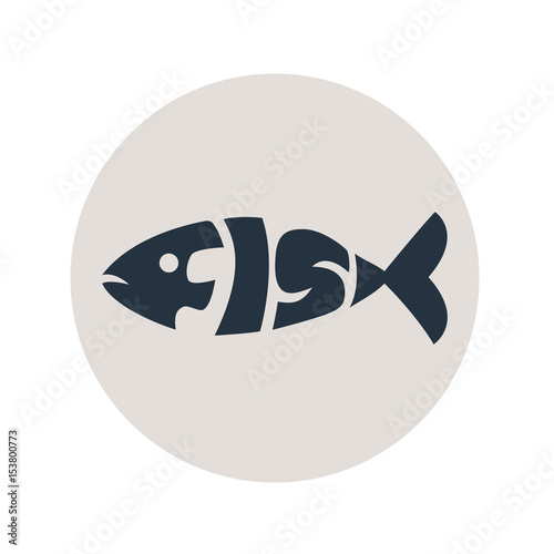 Logotipo FISH en circulo gris