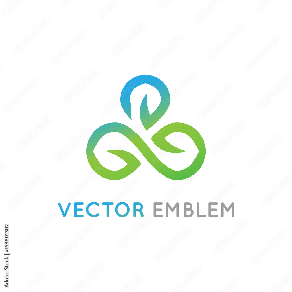 Obraz premium Vector abstract logo design template for alternative medicin