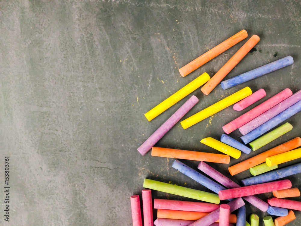chalkboard and colorful chalk background chalkboard and colorful chalk background