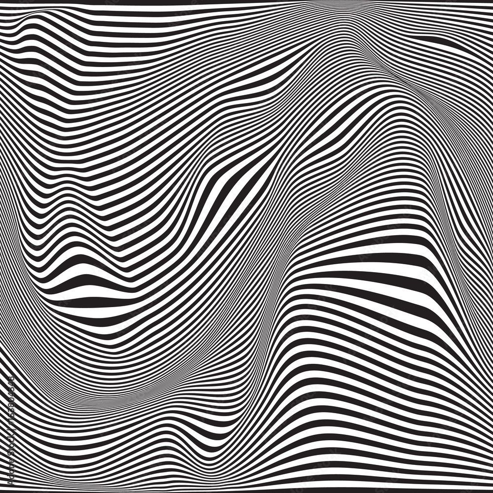 abstract Seamless ripple pattern. Repeating vector texture  Wavy graphic background. Simple wave