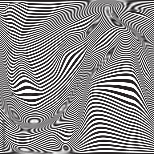 abstract Seamless ripple pattern. Repeating vector texture Wavy graphic background. Simple wave © phochi