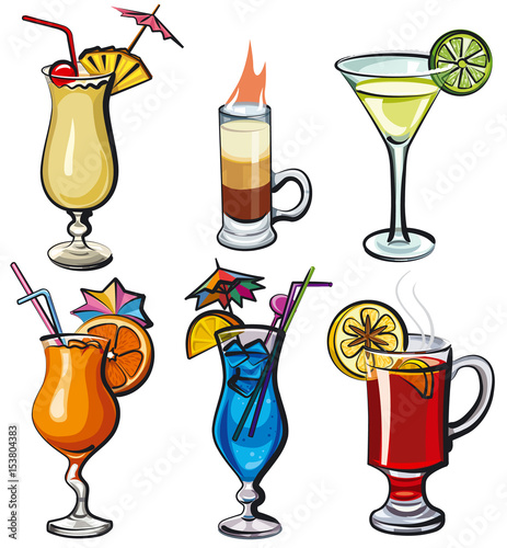 alcohol cocktails illustration