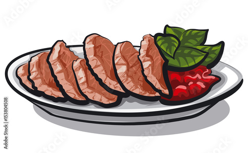  sliced goose liver