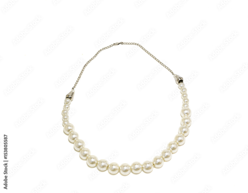 Pearl Necklace isolated on white background Pearl Necklace isolated on white background