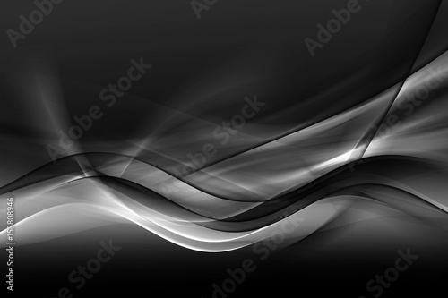 Design trendy element for card, website, wallpaper, presentation. Greyscale modern bright waves art. Blurred pattern effect background. Abstract creative graphic template. Decorative business style.