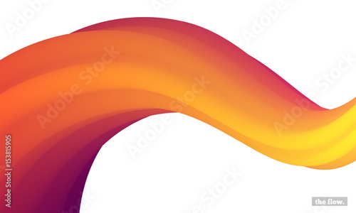 3d wavy shape illustration. Colorful abstract background. Creative design element. Eps10 vector.